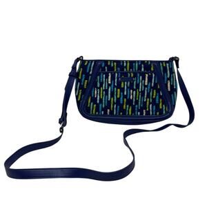 Vera Bradley quilted blue green crossbody bag